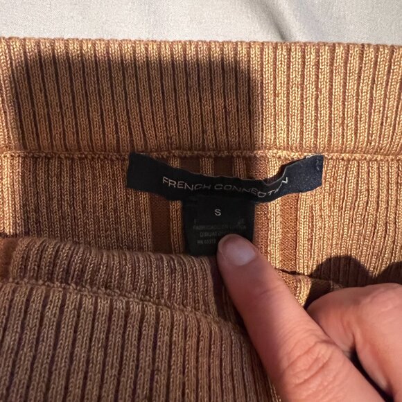 French Connection Mari Brown Side Slit Long Dressy Pencil Skirt - Picture 7 of 8